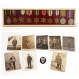 Second World War medals, and WWI photographs