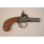 A 19th Century percussion muff pistol, by Nock,