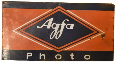 Agfa enamel advertising sign,