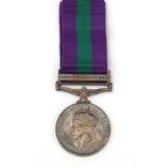 A George VI General Service Medal, with Bomb & Mine Clearance 1945-49 clasp,