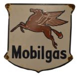 Mobilgas enamel advertising sign,