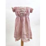 1850s child's pink gingham summer frock