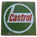Castrol enamel advertising sign,
