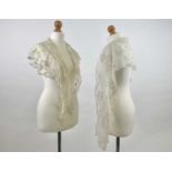 Antique lace veils and shawls