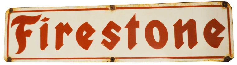 Firestone enamel advertising sign,