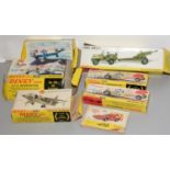 Dinky Toys, UFO Interceptor from SHADO, Hawker Harrier; and other toys.