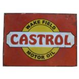 Castrol enamel advertising sign,