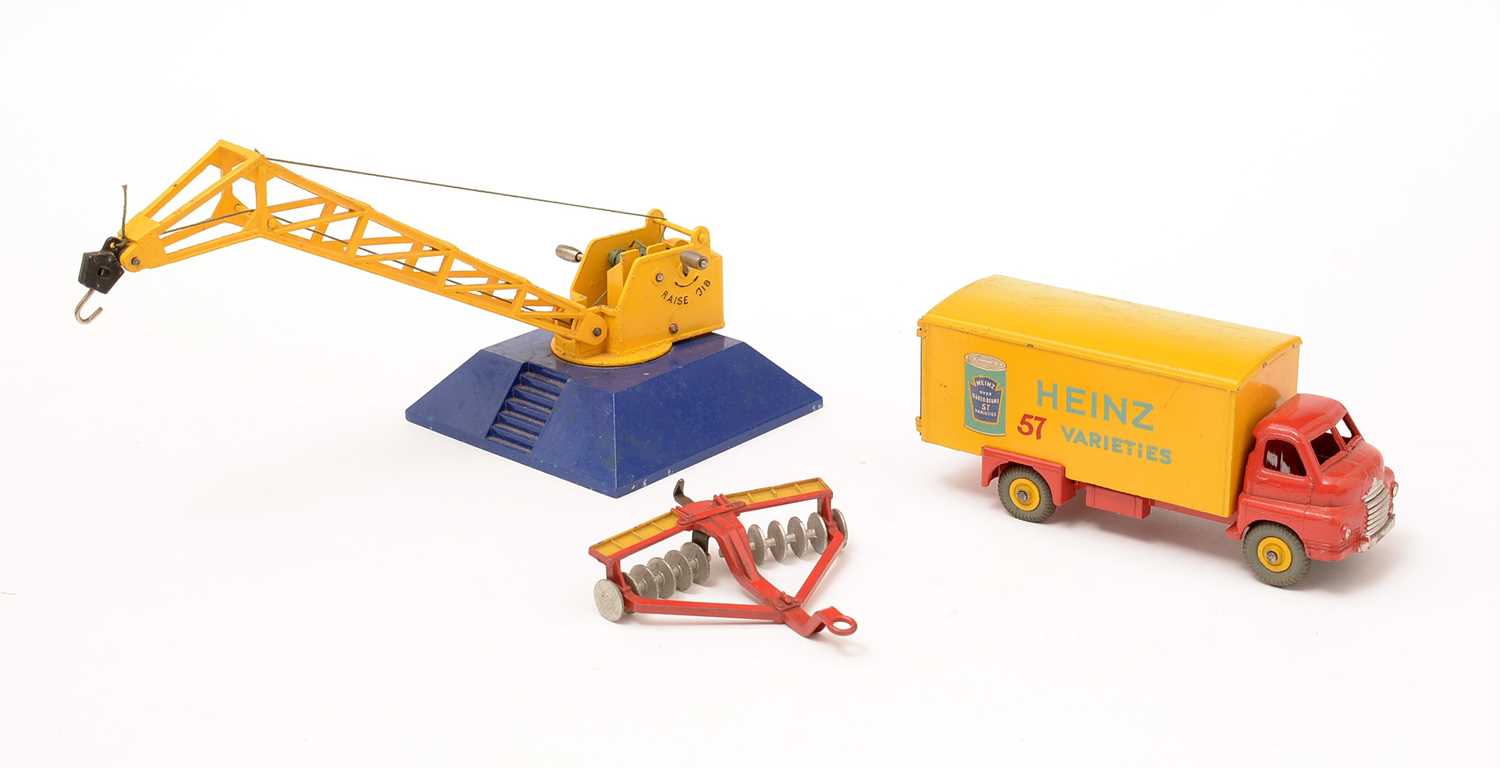 Dinky Supertoys diecast Heinz van, crane and plough