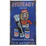 Eveready enamel advertising sign,