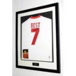George Best, Manchester United: a signed replica shirt,