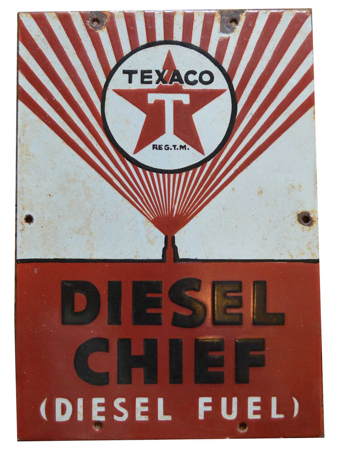 Texaco enamel advertising sign,