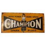 Champion Spark Plugs enamel advertising sign,