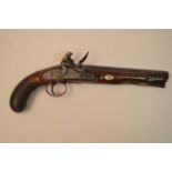 An early 19th Century flintlock pistol, by Moore,