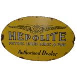 Hepolite enamel advertising sign,