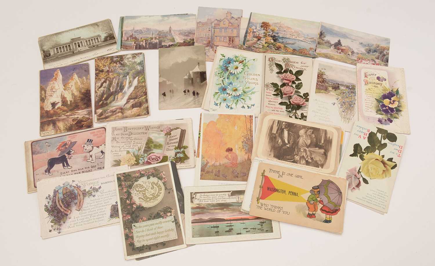 A large quantity of British and European postcards.