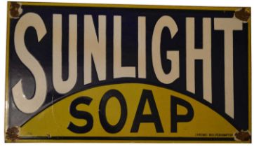 Sunlight Soap enamel advertising sign,