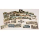 A collection of first-half 20th Century postcards.