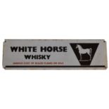 White Horse Whisky enamel advertising sign,