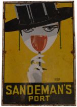 Sandeman's Port enamel advertising sign