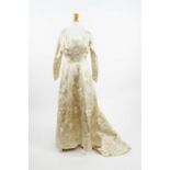 A 1960s Scottish damask wedding dress