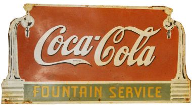 Coca-Cola enamel advertising sign,