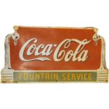 Coca-Cola enamel advertising sign,