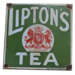 Lipton's Tea enamel advertising sign,