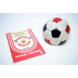 Manchester United 1978 signed football, and souvenir booklet.