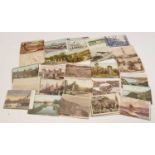 A collection of first-half 20th Century postcards.