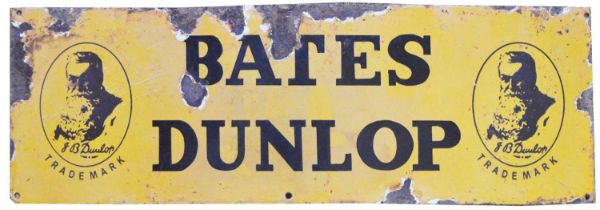 Bates Dunlop enamel advertising sign,