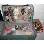 Large quantity of Action Man dolls, clothes, accessories, various.