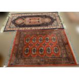 Turkoman rug and a 'Super Keshan' rug