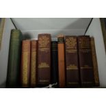 A selection of antiquarian books.