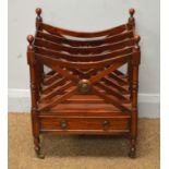 A regency style mahogany four division canterbury