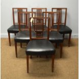 A set of six mahogany dining chairs