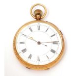 An Edwardian 18ct yellow gold cased pocket watch,