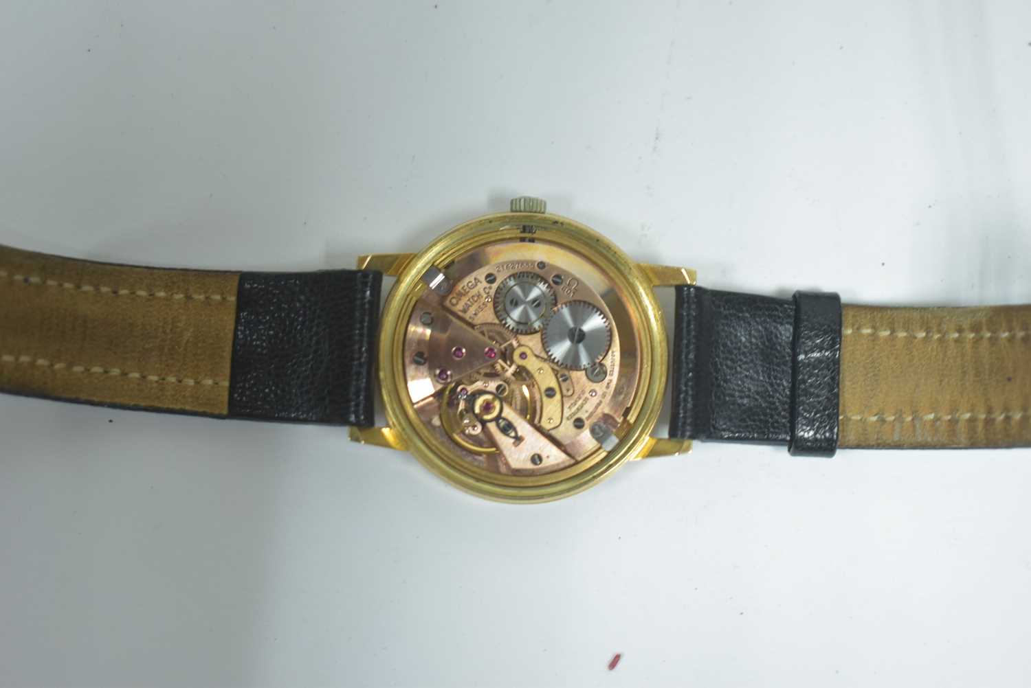 Omega: a gilt steel cased wristwatch, - Bild 4 aus 6