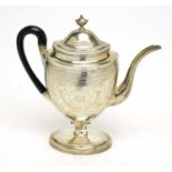 A George III silver coffee pot, by Robert Hennell I & David Hennell II,