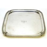 An Edward VIII silver salver, by The Alexander Clark Manufacturing Co,