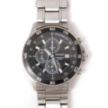 Seiko Chronograph: a steel cased wristwatch,