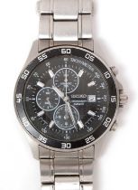 Seiko Chronograph: a steel cased wristwatch,