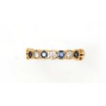 A sapphire and diamond ring,