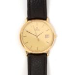 Omega DeVille: a gilt steel cased wristwatch,