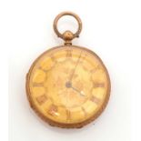 A Victorian 18ct yellow gold pocket watch,