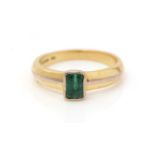 An emerald ring,