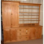 A Victorian and later farmhouse dresser.