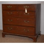 A 19th Century oak caddy top chest of drawers.