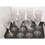A set of Stuart Crystal wine glasses.