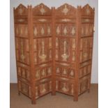 A 20th Century Indian pierced and carved sandalwood screen.