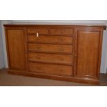 An early 20th Century mahogany low wardrobe chest.